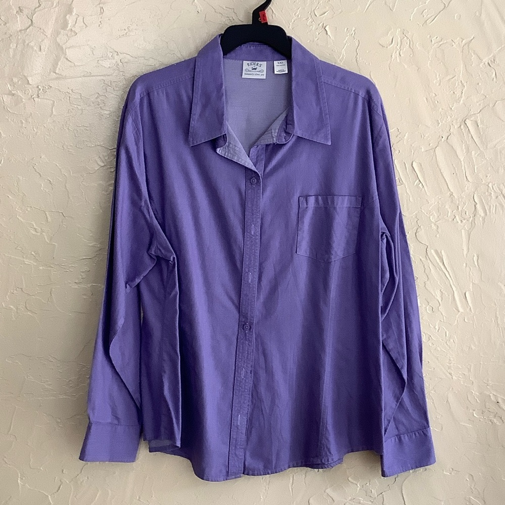 Lee Men's Casual Purple Button Down Shirt